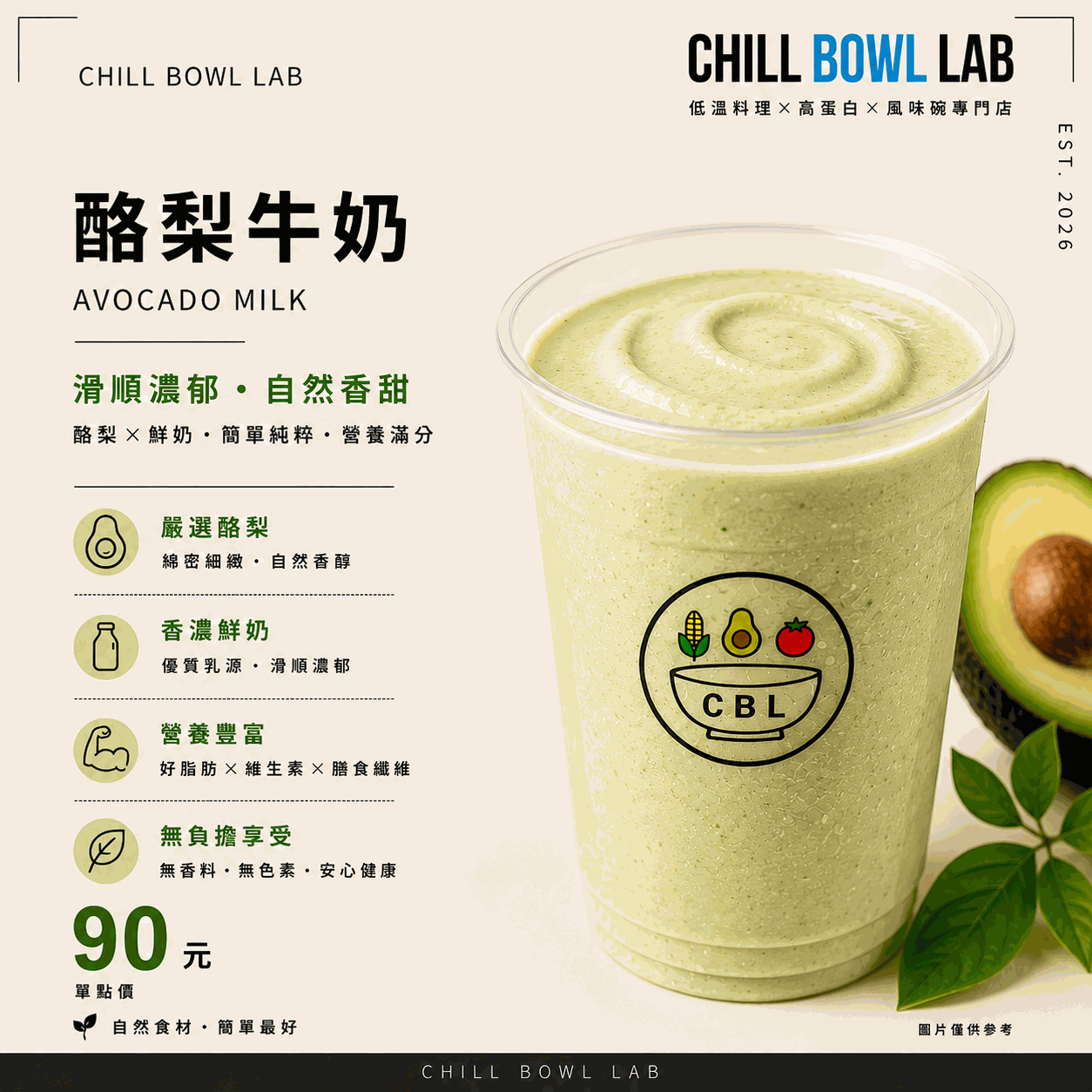 酪梨牛奶