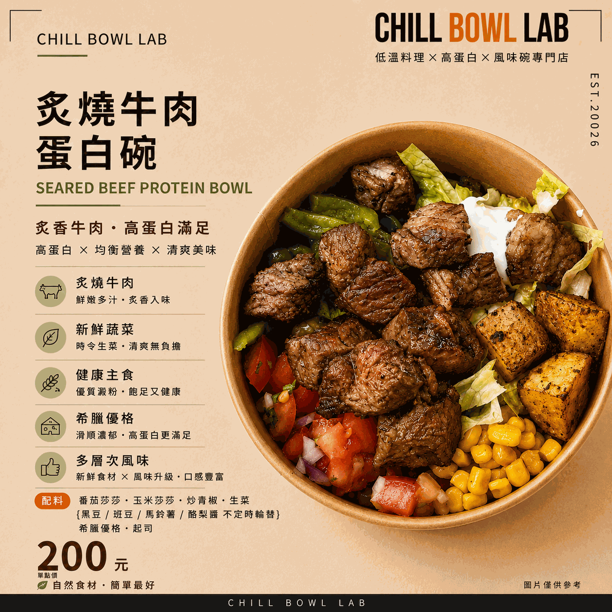 炙燒牛肉蛋白碗