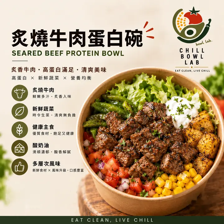 炙燒牛肉蛋白碗