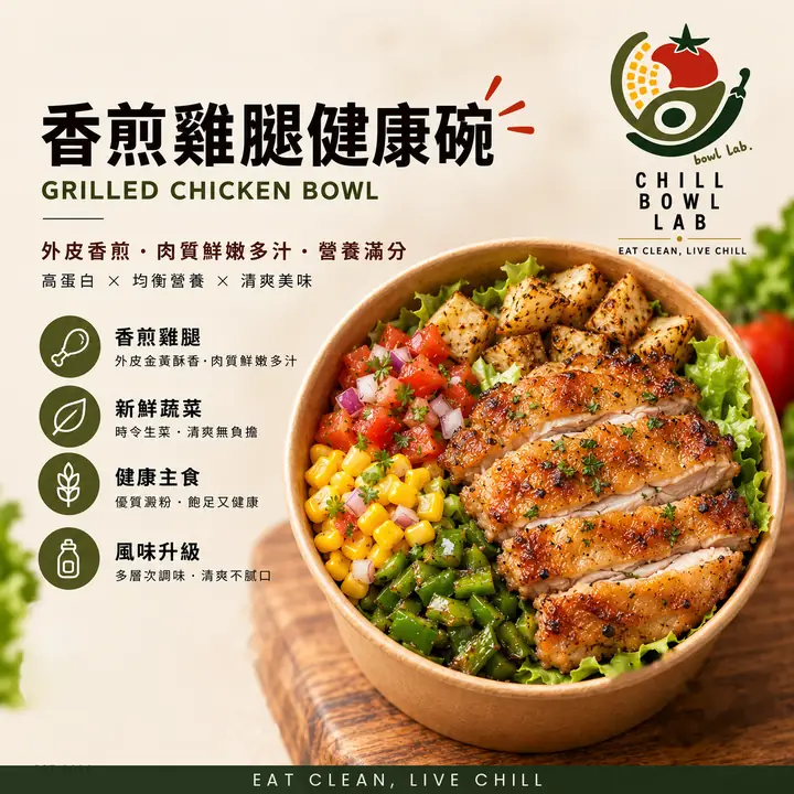 香煎雞腿健康碗
